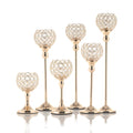 2pcs Metal Crystal Tea Light Holder for Weddings Parties Home Decor Christmas Table Centerpieces Stand