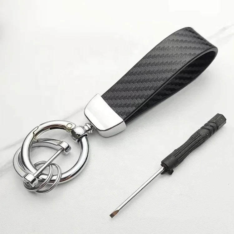 Carbon Fiber Key Chain Key Ring Minimalist Car Keychain for Man