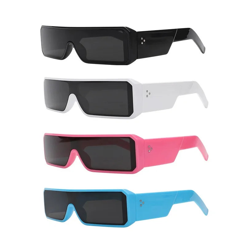 Wholesale Fashion Trendy Women Men Futuristic Curved Lens Shades Sun Glasses Sunglasses