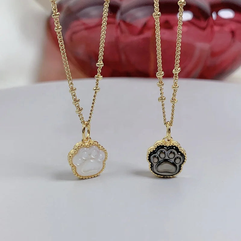 Cat Claw Animal Necklace Gold Plated Dainty Mother of Pearl Shell Jewelry Fashion Necklaces Women