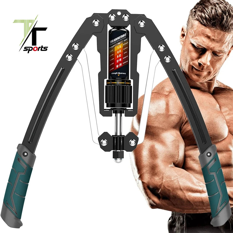 TTSPORTS Heavy Duty Arm Strength Trainer Carbon Steel Resistance Bar Twister Arm Exerciser for Chest Shoulder & Forearm Workout