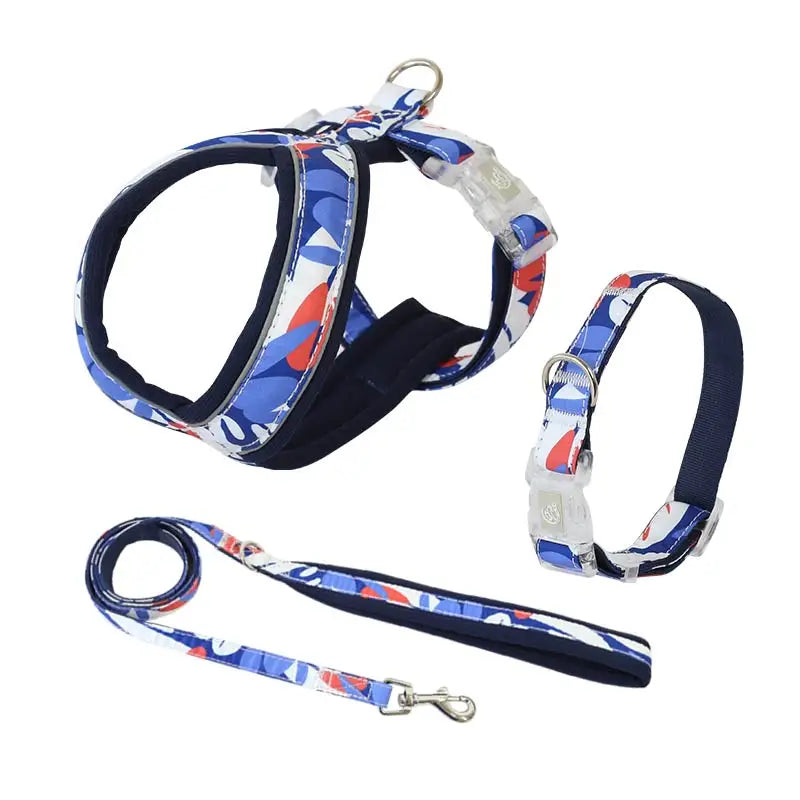 Maychan Eco-friendly Wholesale Custom Soft Padded Breathable Adjustable Reflective Pet Dog Harness Leash Set