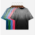 ET-067 Men's Casual Short T-Shirts Stone Wash Gradient Color Sun Faded & Vintage Look Digital Printing Screen Printing Tshirts
