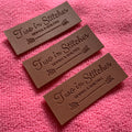Top Quality Branded Logo Embossed Imitation Leather TagCustom Logo Garment PU Leather Label for Jeans