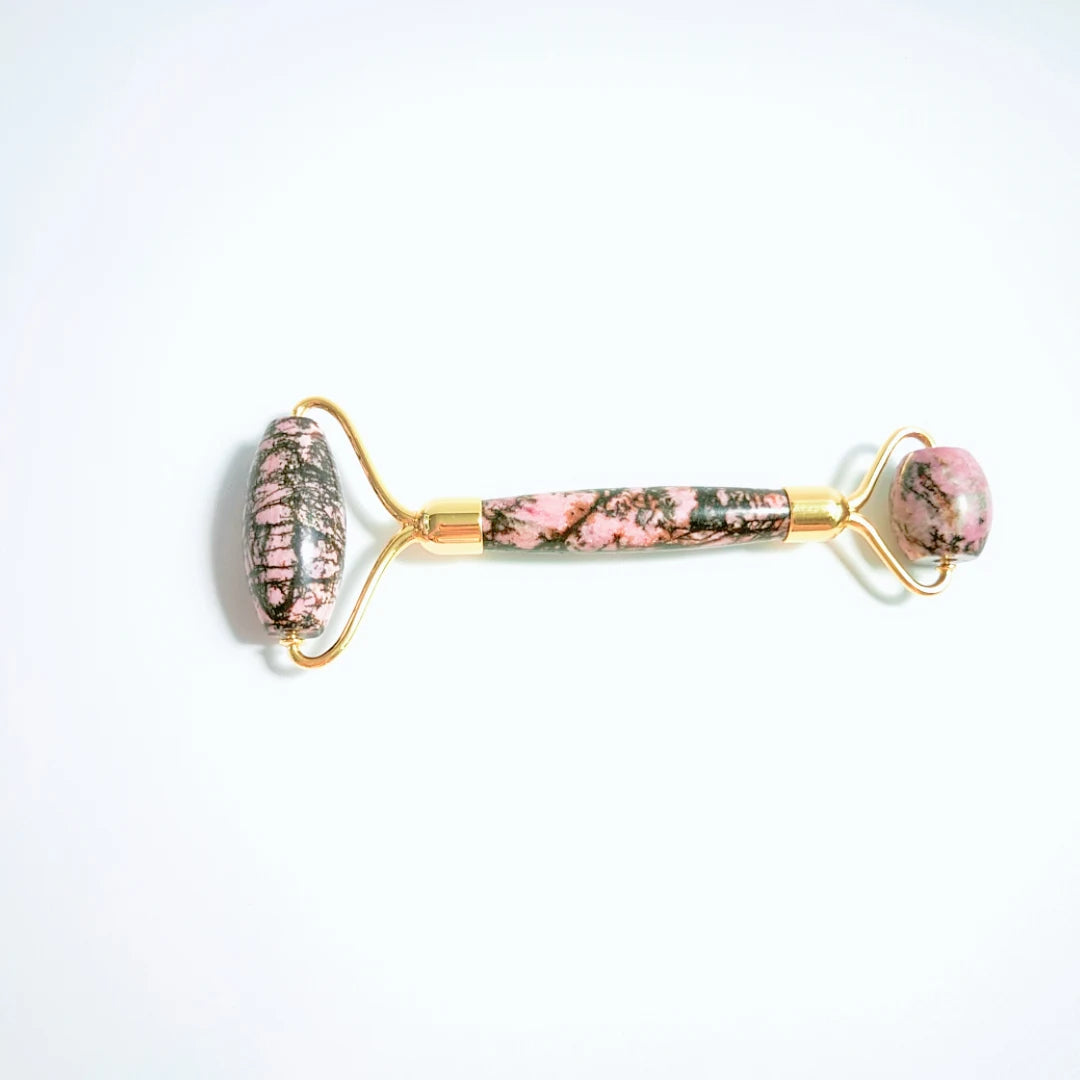 2026 Wholesale Price Face Lifting Crystal Stone Gemstone Natural Stone Rhodonite jasper Roller