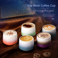 Luxury Middle East Style Ceramic Espresso Glass Porcelain Tea Cup & Saucer Personal Pottery Cup