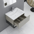 New Products 600mm Modern Ceramic Sink Bathroom Wall Hung Mounted Cabinet Vanities Unit Set