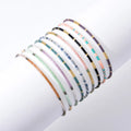 Japan-Handmade MIYUKI Beaded Adjustable Bracelets Minimalist Thin Bohemian Style for Wedding Anniversary & Gift