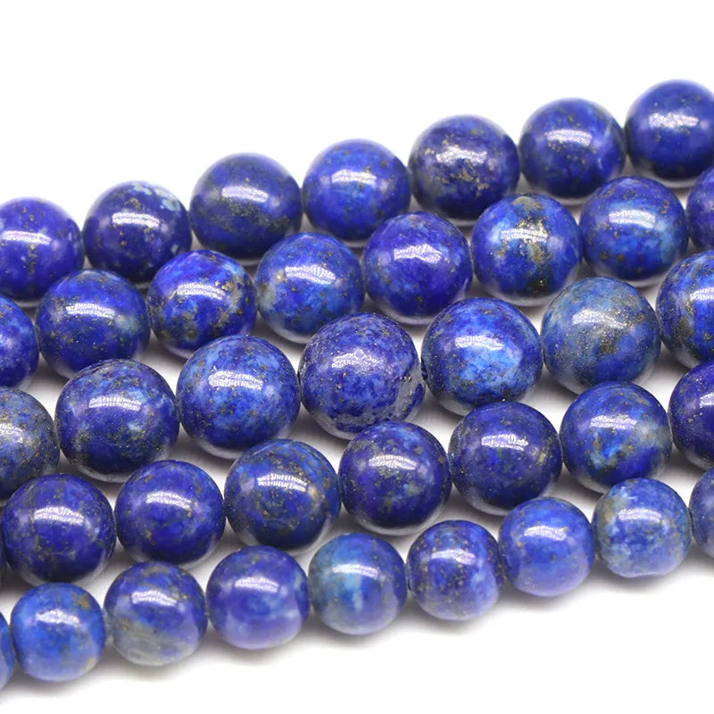 Wholesale 4/6/8/10/12mm Natural Stone Lapis Lazuli Quartz Crystal Loose Round Beads for Jewelry Making DIY Bracelet Necklace