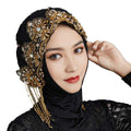 2022 Wholesale Beaded Women's Muslim Outdoor Plush High-quality Karama Headscarf with Customized Designs