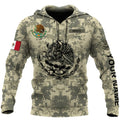 Fitspi Wholesale Custom Country Logo Camouflage Hoodies Mexican  3d   All Over Print Pullover Sweatshirt