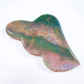Diy New Shape Jade Gua Sha Tools Moss Agate Gua Sha Professional Healing Stone Facial Skincare Guasha Boards Moss Agate Guasha