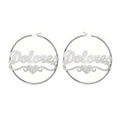 Custom Hoop Earrings Glitter Personalized Name Stainless Steel Round Shape Bling Earring Hiohop Jewelry