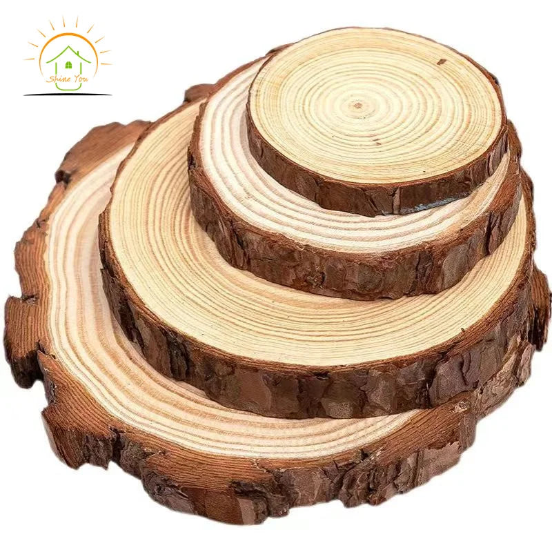 Multipurpose DIY Natural Wood Slices 20 Pcs 3.5-4 Inch Wooden Circles Crafts Wood Coaster Christmas Ornaments