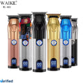 WAKIL New LCD Display Professional Wireless Hair Clipper USB Rechargeable Body Hair Clipper for Men Electric Stainless Steel ABS