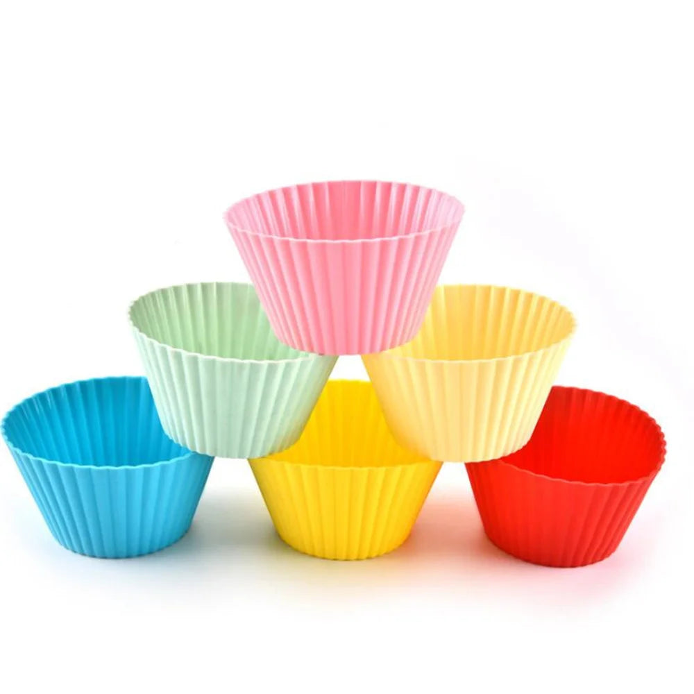 Reusable Silicone Cupcake Mold Nonstick Bakeware Liner for Muffin Baking Pastry Tools