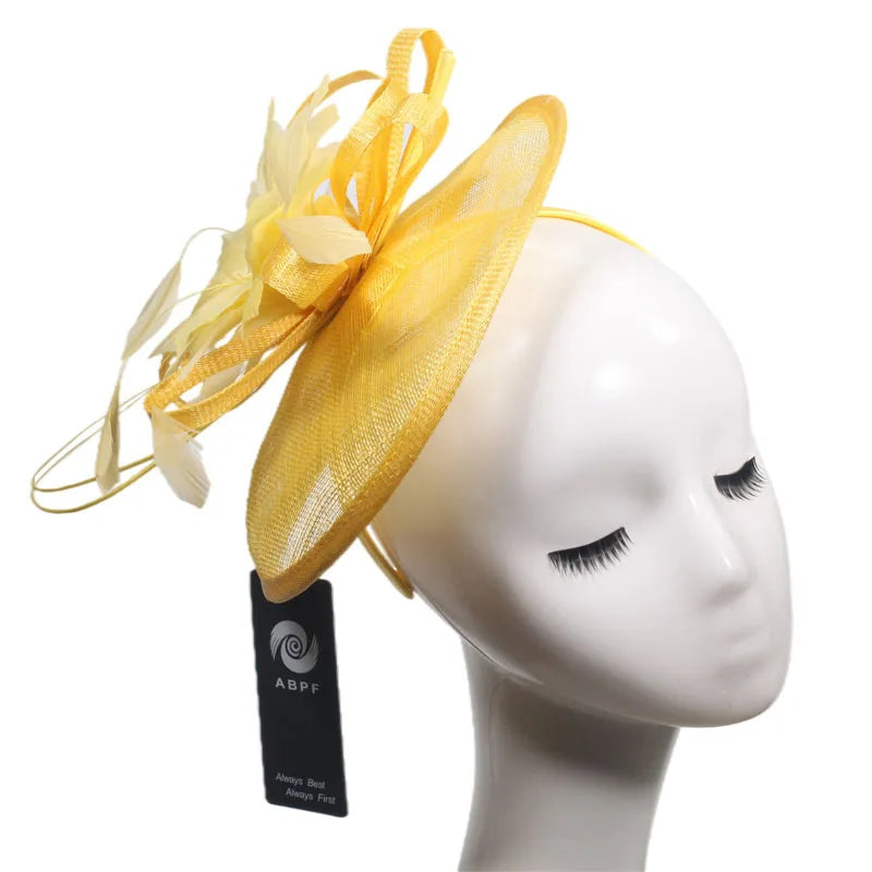 Wholesale New Fashion Custom Women Church Hats Colorful Luxury Fascinator Hanband Party Derby Hat for Female