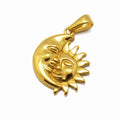 2023 New Fashion Jewelry Moon and Sun Pendant Eclipse Pendant with Gold Sun Magical Charm Stainless Steel Classic