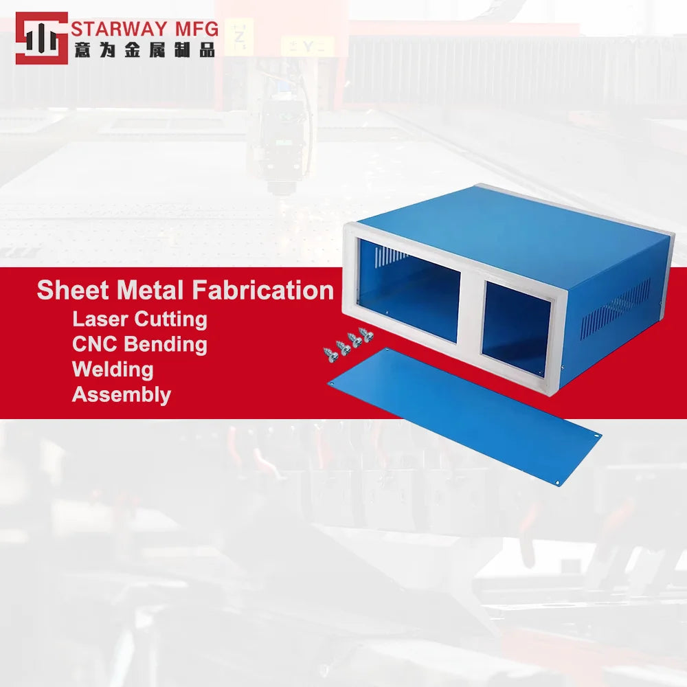 Custom Enclosure Box Aluminum or Steel Precision CNC Sheet Metal Fabrication Casings Anodized / Paint Finish OEM Supplier