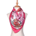 Wholesale Digital Printing Lightweight Satin Silk Square Scarf Custom Women's Shawl Multi-Functional Skin Friendly Formal