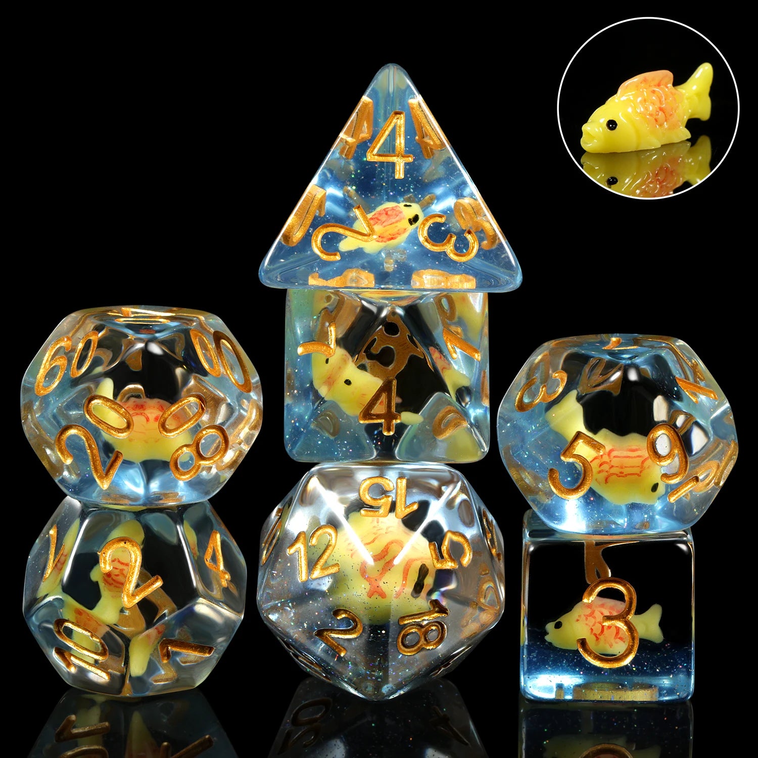 Custom DND Dice Set Resin Polyhedral Square 16mm Dice for Dungeons and Dragons Game