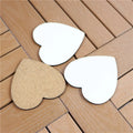 MDFSUB Wooden Cork Backed 4mm Thick Eco-Friendly White Sublimation Heart Shape Coaster 90x90mm Blanks MDF Coaster Decoration
