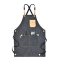 Tiktok Net Red Same Denim Work Apron Hairdresser Barber Shop Men and Women Fashion Shoulder Strap Apron LOGO