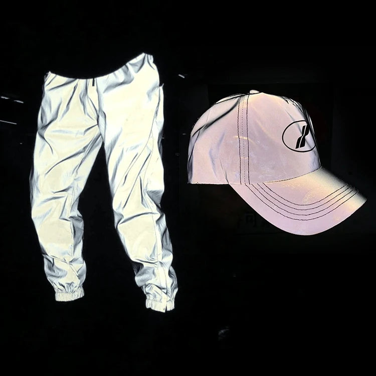 Wholesale Hip Hop Blank Reflective Pants for Men