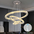 Dimmable 10%-100% Remote Control Change 3 Colors 63W Home Crystal Chandelier Pendant Light for Living Room Bedroom CE Certified