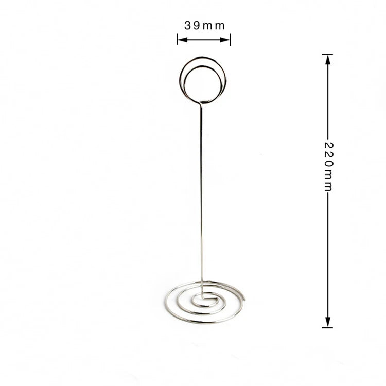 Silver Table Number Holder Stand Place Card Holder for Wedding Party Office Paper Memo Menu Note Clips