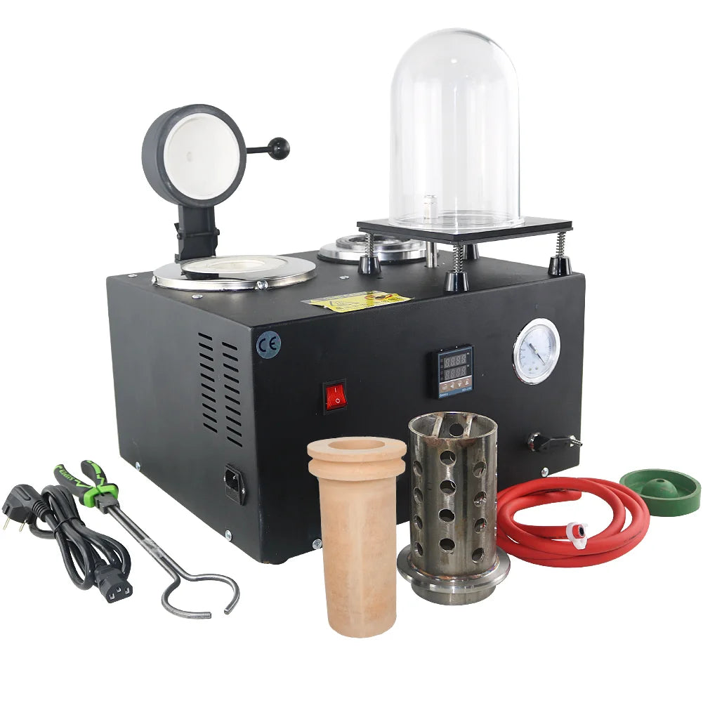 1kg 2kg 3kg Crucible Gold Melt Furnace 2L Casting With Melting Machine Lost Wax Jewelry Vacuum Casting Machine Melting Furnace