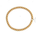 Fine Jewelry 18K Gold Bead Bracelets Women 4mm Gold Beads Real Gold Jewelry