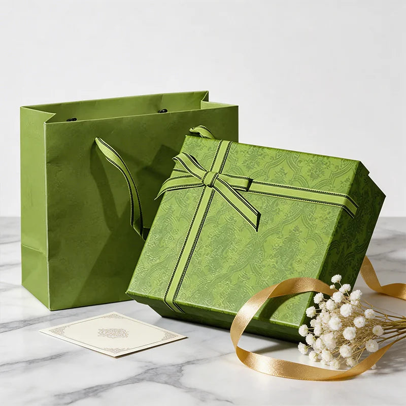 Custom logo High-End Corporate Events Wedding Parties Product Distinctive Souvenir Guest Gift Paper Packaging Box Bag Set