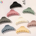 QIYUE Fashion Large Size  Plastic Matte Hair Claw Clip for Women Thick  Hair