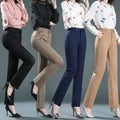 New Fashion Women Office Lady High Waist Skinny Trousers Elastic Solid Color Soft Plus Size Formal Long Casual Eco-Friendly