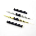 OEM Customized Logo Detail Nylon Hair Acrylic Black Metal Nail Art Liner Brush Drawing Pen for Nail Painting Tool