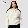 Women's Thick Warm Pullover Breathable Terry Fabric Autumn Sweatshirt Fuzzy Winter Custom Logo Sherpa Fleece Hoodie for Women