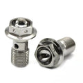 M10 *1.0 /1.25 19mm Titanium Alloy Flange Hex Banjo Bolts Grade 10.9/12.9 High Strength Corrosion Resistant PVD Coated