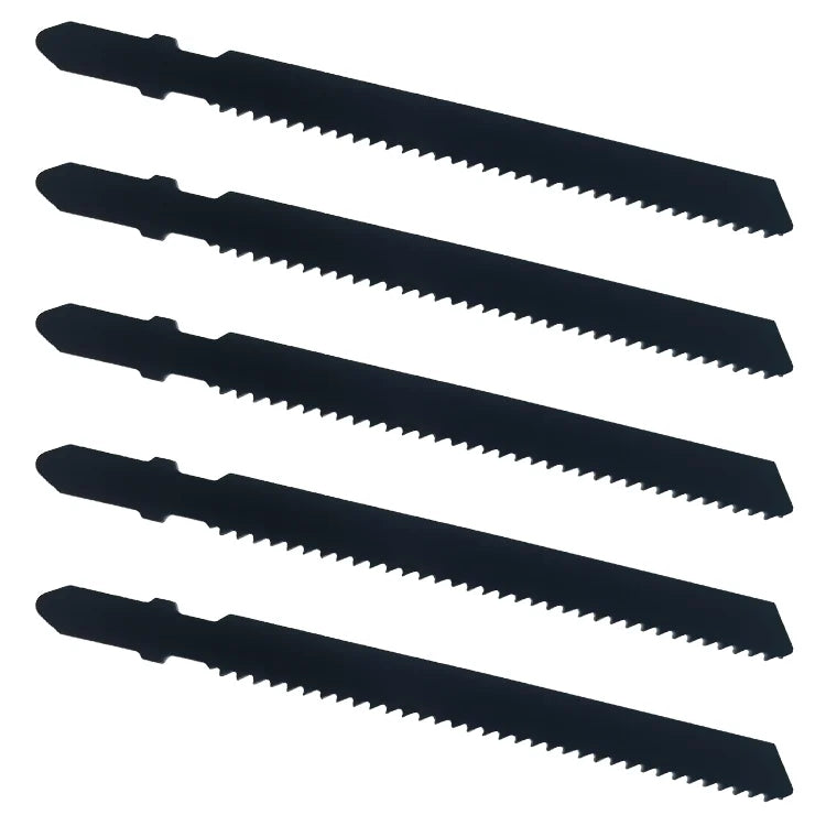 5Pcs/set T111B Hcs 12Tpi Grade Jig Saw Blades Straight Cut for Epoxy Hardwood Softwood Laminated Boards Insulated Heat Plastic