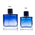 20ml 30ml 50ml 100ml Wholesale Custom  Empty Flat Square Men Fragrance Black Perfume Bottle 50ml Manufacturer with Box