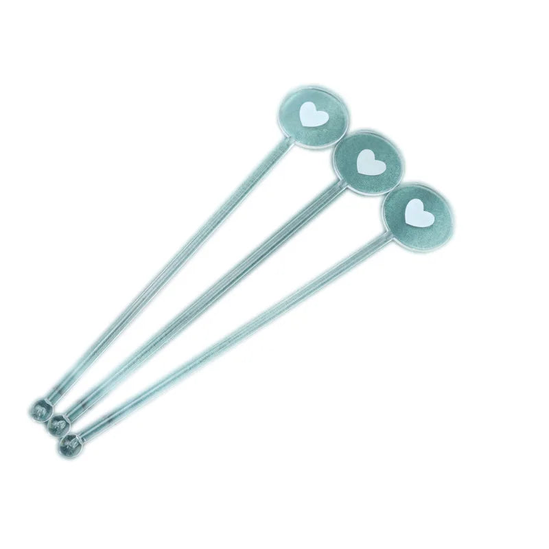 Estick Lovely Heart Eco-Friendly Stocked Custom Plastic Coffee Stirrer with Acrylic Sticks and Branding Logo-Wholesale