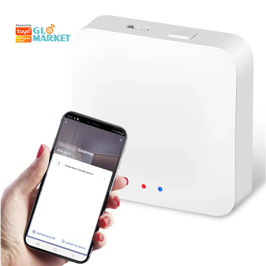 Glomarket Smart Home Gateway Wireless Zigbee Hub Gateway App Remote Control Tuya Smart Gateway Hub for Tuya Smart Life