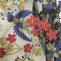Dress Making Heavy Embroidered Tulle Lace Fabric With Florals and Birds Embroidery Mesh Lace Embroidery Dress Lace Fabric