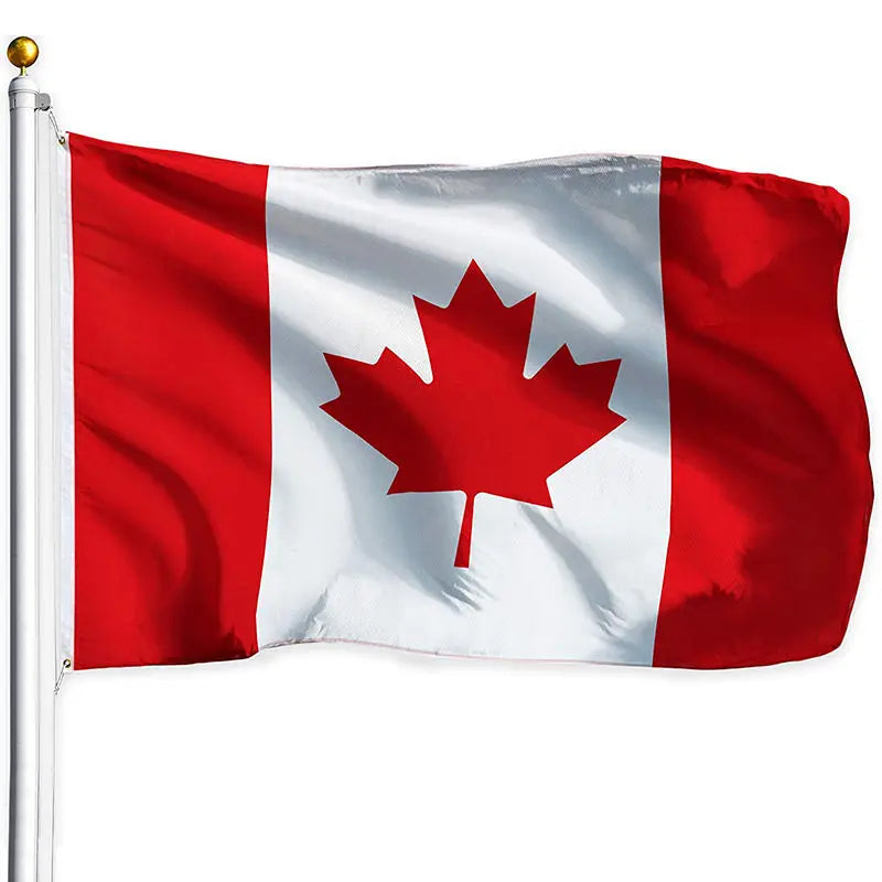 Manufacturers Custom Outdoor Polyester Canada Day Flags Canadian Flag Novelty