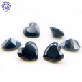 Rarity Heart Cut 5mm 6mm Black Color 3A Cubic Zircon Synthetic CZ Gemstone Loose Stone Wholesale