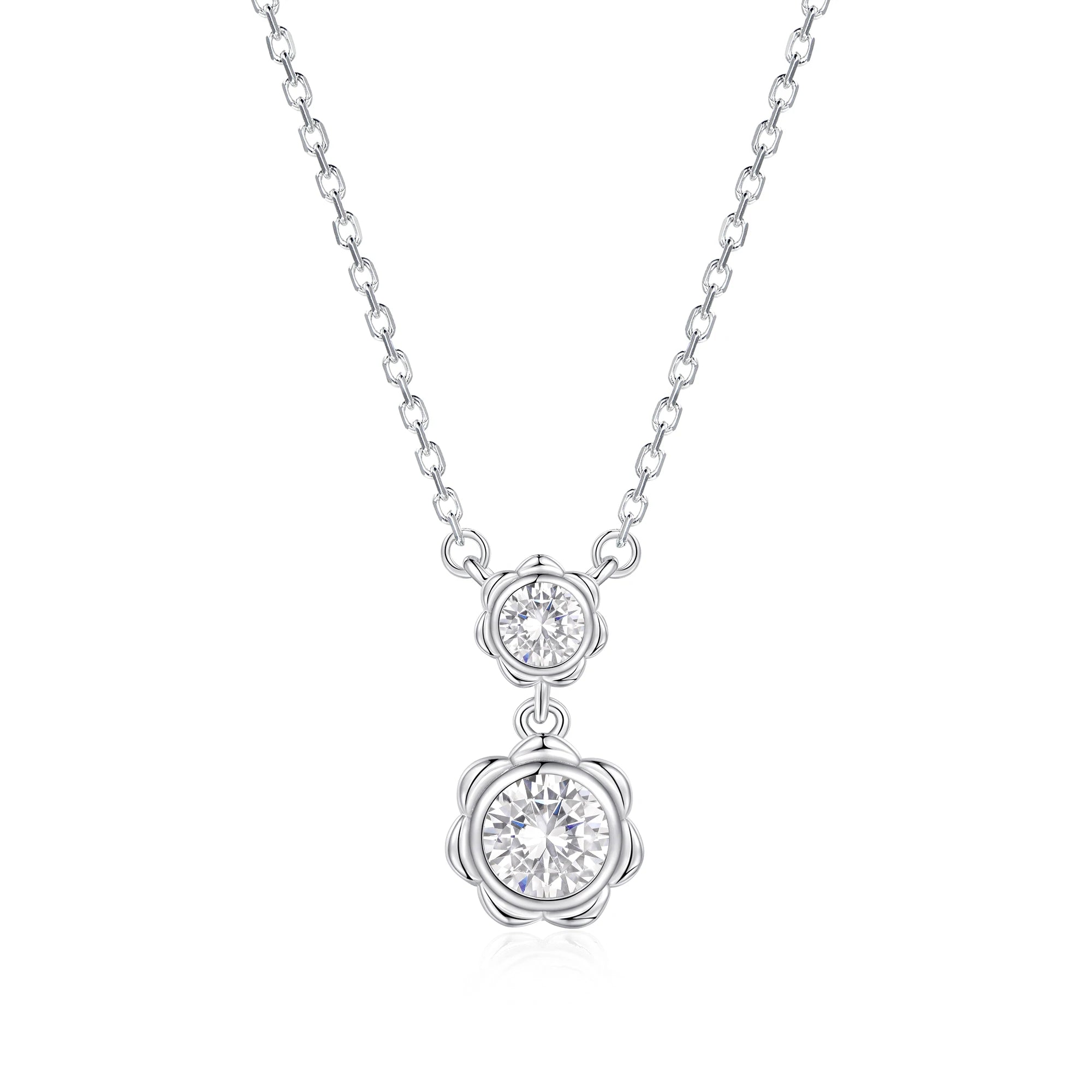 New Arrival 925 Sterling Silver CZ Pendant Necklace Latest Fashion Jewelry for Women