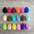 Wholesale 3pc Set of Colorful Beauty Teardrop Olive Cut Bevel Makeup Sponge Drop Pattern Cosmetic Puff