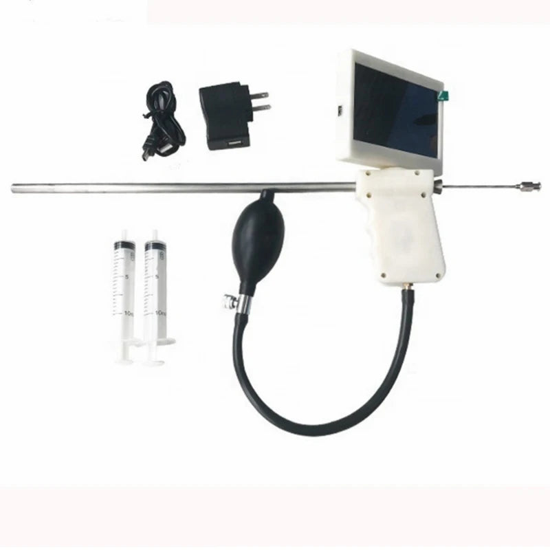 Veterinary Artificial Insemination Gun Stainless Steel Animal Semen Injection Syringe AI Dog Artificial Insemination Gun