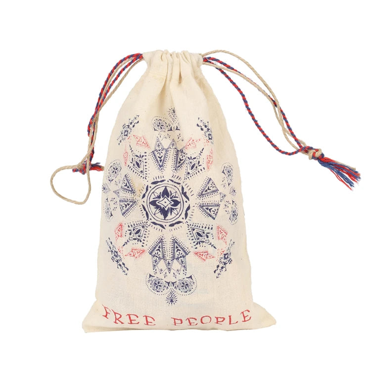 Exquisite Tote Drawstring Pouch Bag Printed Recycled Cotton Canvas Storage Organic Tote Bags