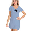 Customized Print Viscose Night Gown Oversized Style Ladies Pajamas Lounge Wear Female Nightgowns Women's Casual Sleepwear Dress